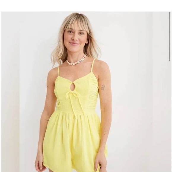 Aerie Light Yellow Chemise - Picture 2 of 7